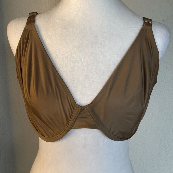 Cuup “The Triangle” Underwire Mocha Brown Three Clasp Bra - Size 38F - Picture 1 of 9